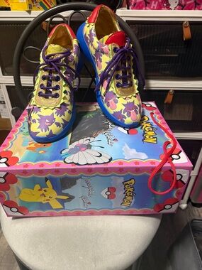 Irregular Choice Spooky Days Yellow Purple Blue Gengar Pokémon Athletic Shoes
